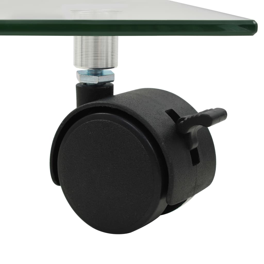 vidaXL Βάσεις Φυτών με Ρόδες 4 τεμ. Τετράγωνες 35x35 εκ. Ψημένο Γυαλί