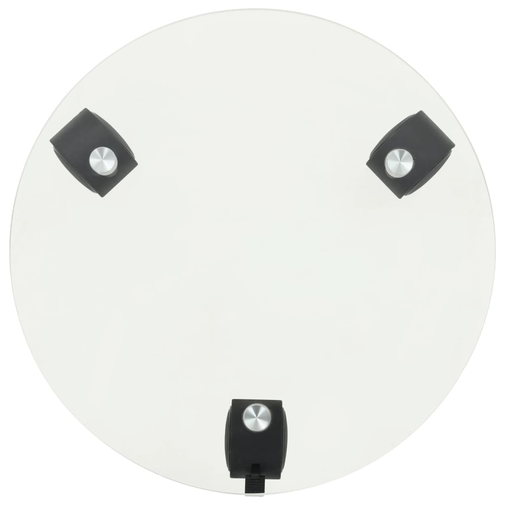 vidaXL Βάσεις Φυτών με Ρόδες 4 τεμ. Στρογγυλές 28 εκ. Ψημένο Γυαλί