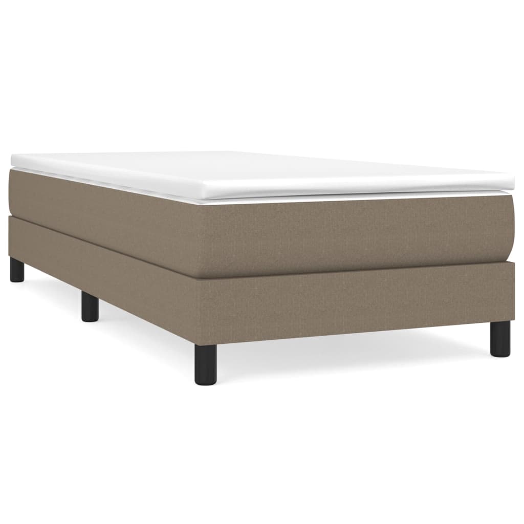 vidaXL Κρεβάτι Boxspring με Στρώμα Taupe 80x200 εκ. Υφασμάτινο