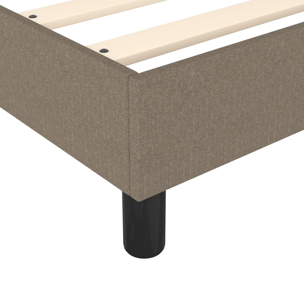 vidaXL Κρεβάτι Boxspring με Στρώμα Taupe 90x190 εκ.Υφασμάτινο