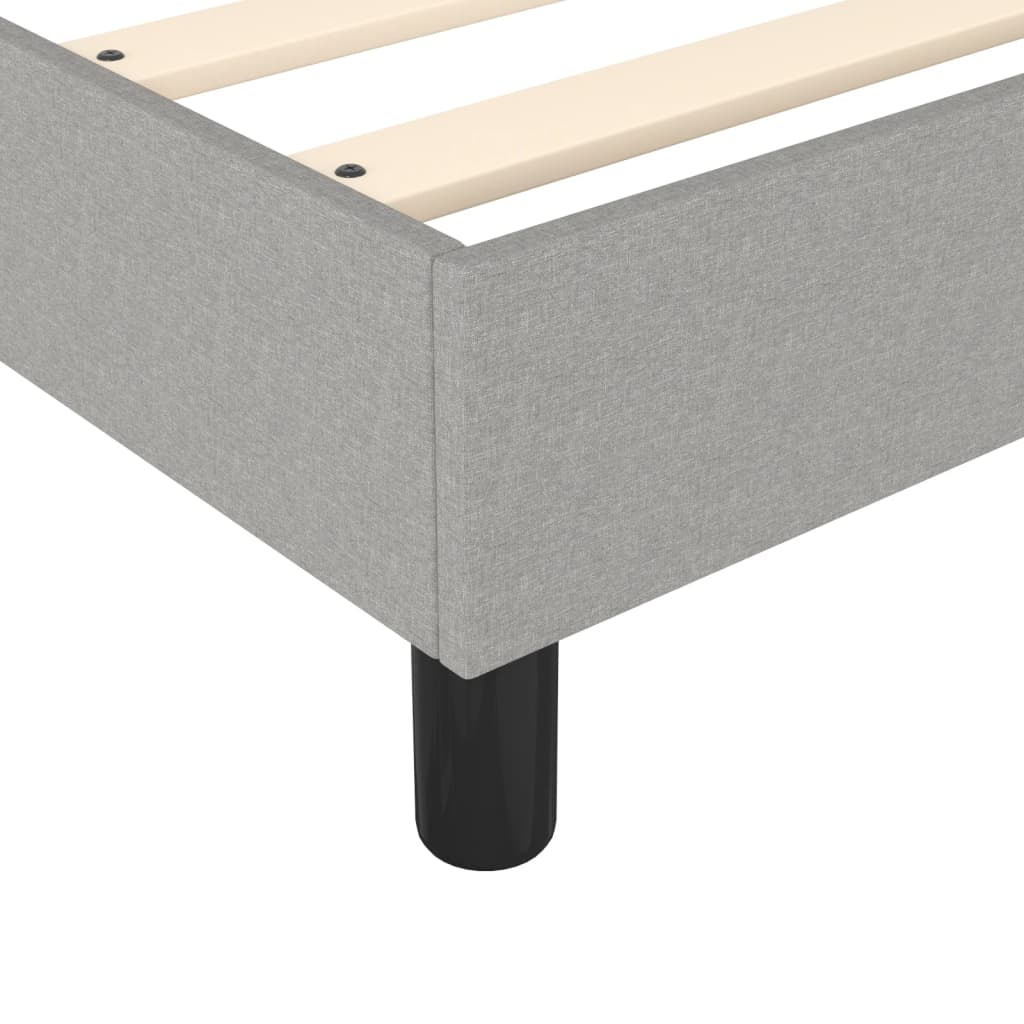 vidaXL Κρεβάτι Boxspring με Στρώμα Ανοιχτό Γκρι 100x200 εκ. Υφασμάτινο