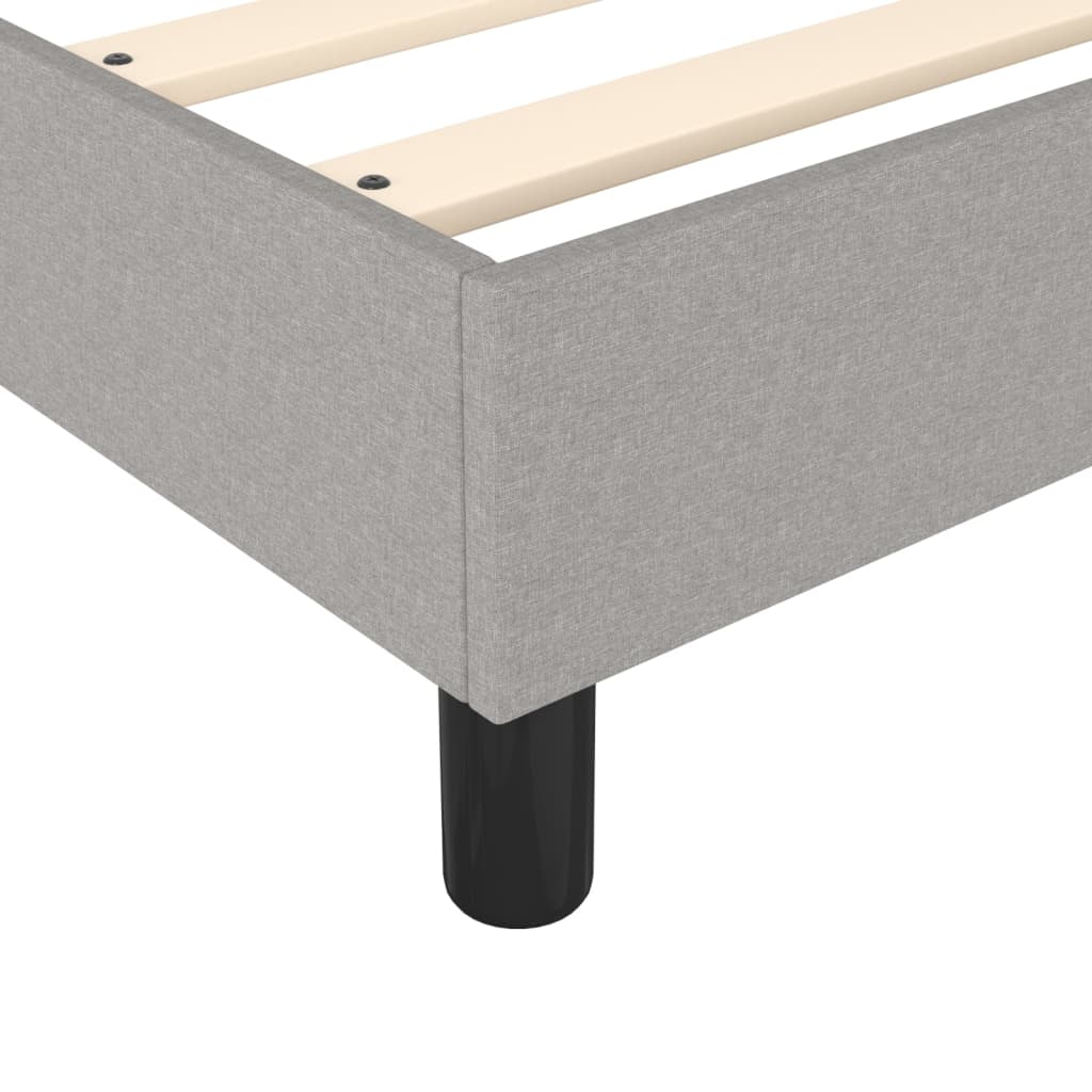 vidaXL Κρεβάτι Boxspring με Στρώμα Ανοιχτό Γκρι 140x200 εκ. Υφασμάτινο