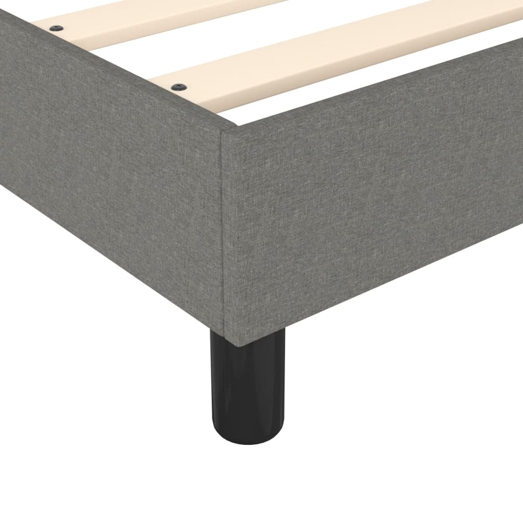 vidaXL Κρεβάτι Boxspring με Στρώμα Σκούρο Γκρι 160x200 εκ Υφασμάτινο