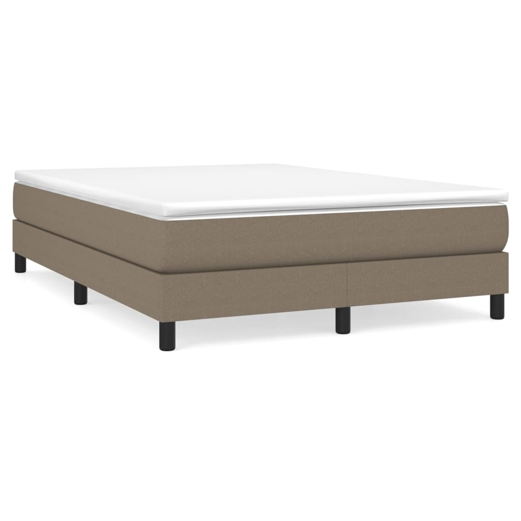 vidaXL Κρεβάτι Boxspring με Στρώμα Taupe 160x200 εκ. Υφασμάτινο
