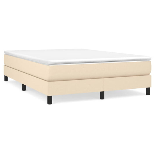 vidaXL Κρεβάτι Boxspring με Στρώμα Κρεμ 160x200 εκ. Υφασμάτινο