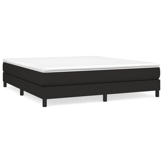vidaXL Κρεβάτι Boxspring με Στρώμα Μαύρο 180x200 εκ. Υφασμάτινο