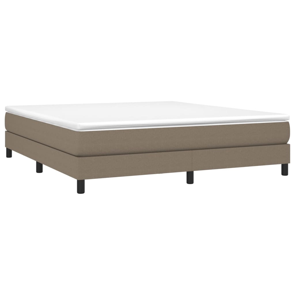 vidaXL Κρεβάτι Boxspring με Στρώμα Taupe 180x200 εκ. Υφασμάτινο