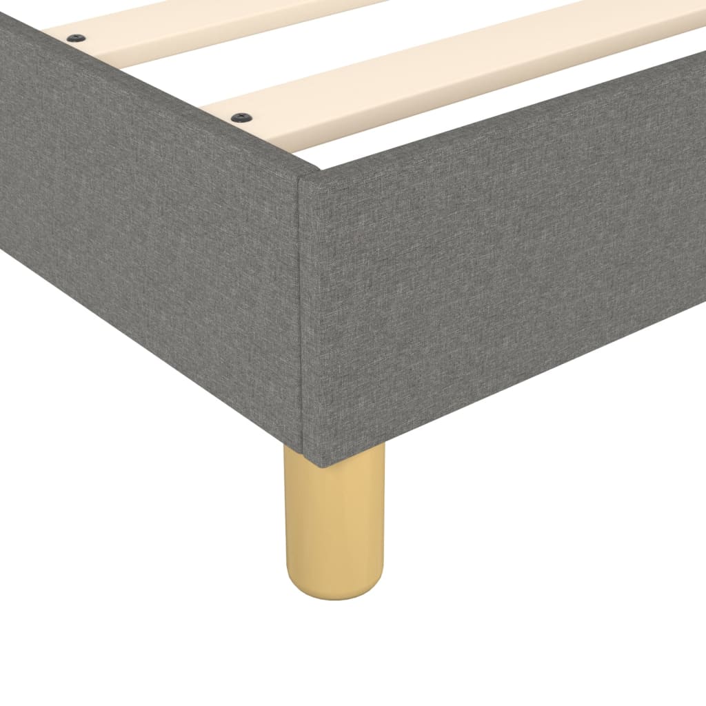vidaXL Κρεβάτι Boxspring με Στρώμα Σκούρο Γκρι 90x190 εκ. Υφασμάτινο
