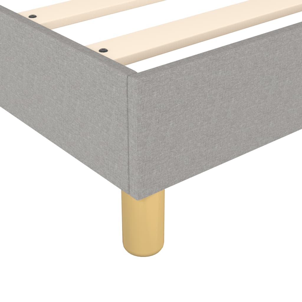 vidaXL Κρεβάτι Boxspring με Στρώμα Ανοιχτό Γκρι 100x200 εκ. Υφασμάτινο