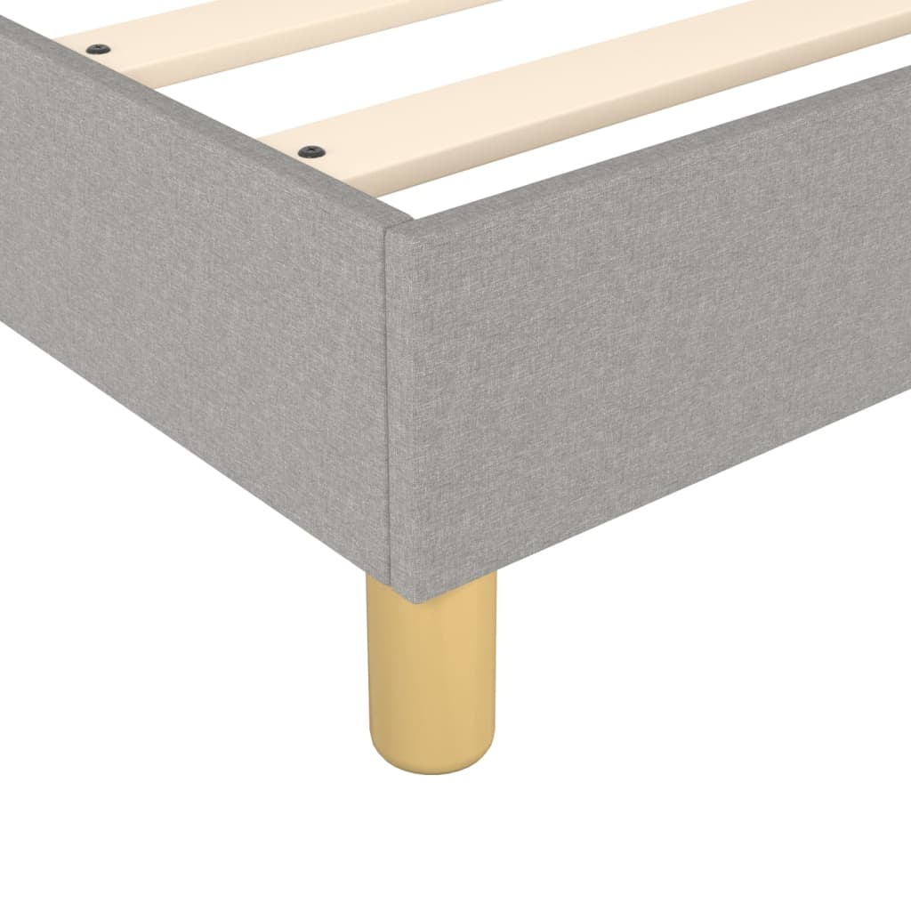 vidaXL Κρεβάτι Boxspring με Στρώμα Ανοιχτό Γκρι 120x200 εκ. Υφασμάτινο