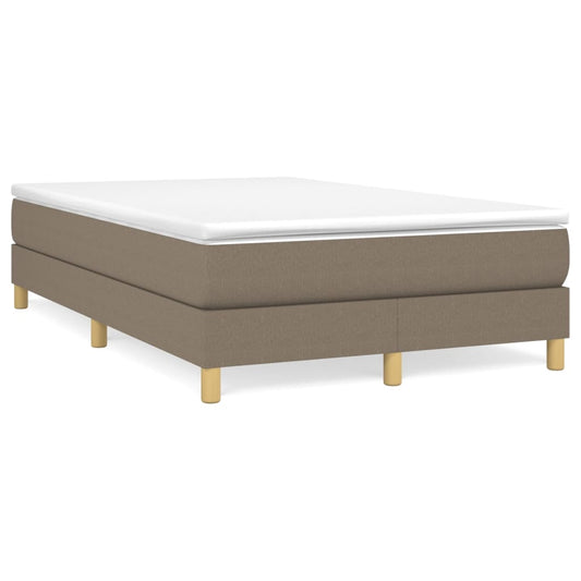 vidaXL Κρεβάτι Boxspring με Στρώμα Taupe 120x200 εκ. Υφασμάτινο