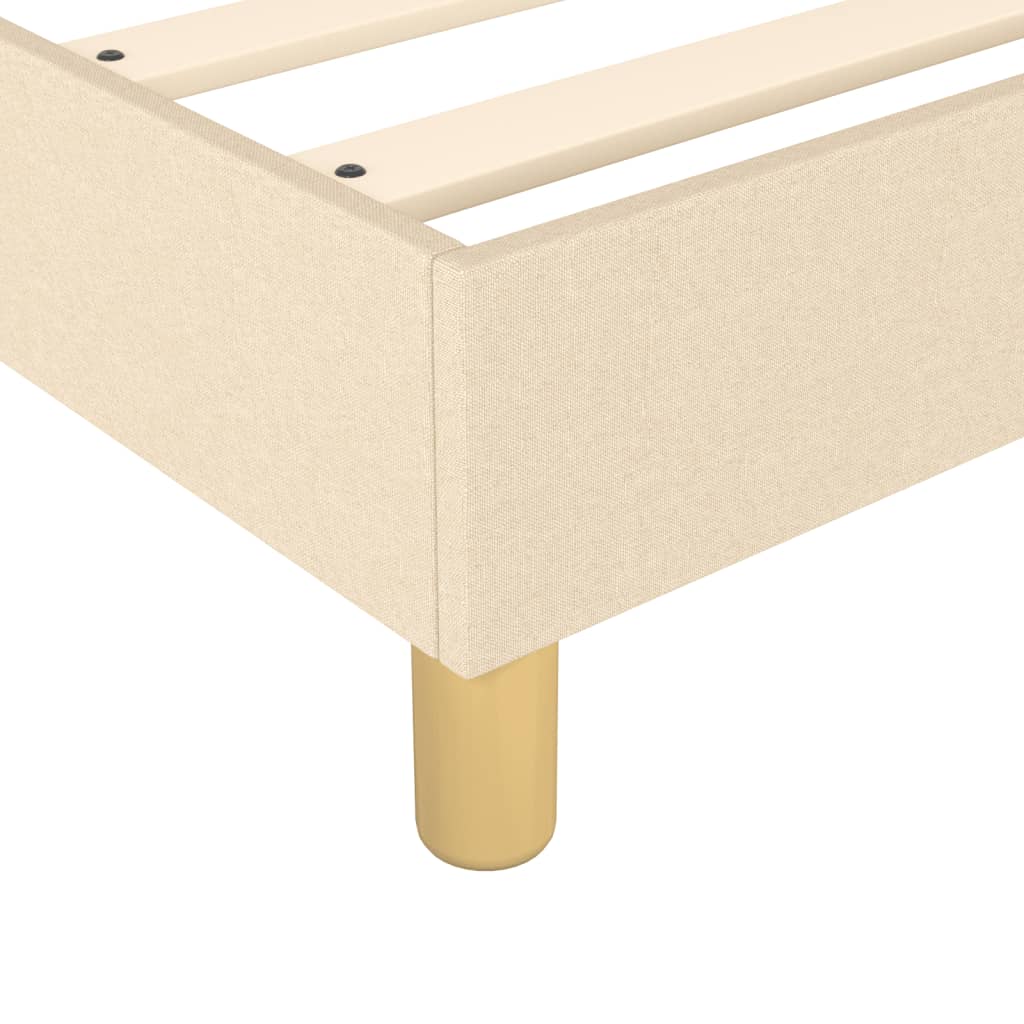 vidaXL Κρεβάτι Boxspring με Στρώμα Κρεμ 120x200 εκ. Υφασμάτινο