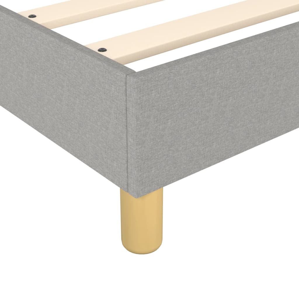 vidaXL Κρεβάτι Boxspring με Στρώμα Ανοιχτό Γκρι 140x190 εκ. Υφασμάτινο