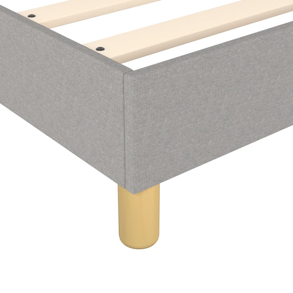 vidaXL Κρεβάτι Boxspring με Στρώμα Ανοιχτό Γκρι 180x200 εκ. Υφασμάτινο
