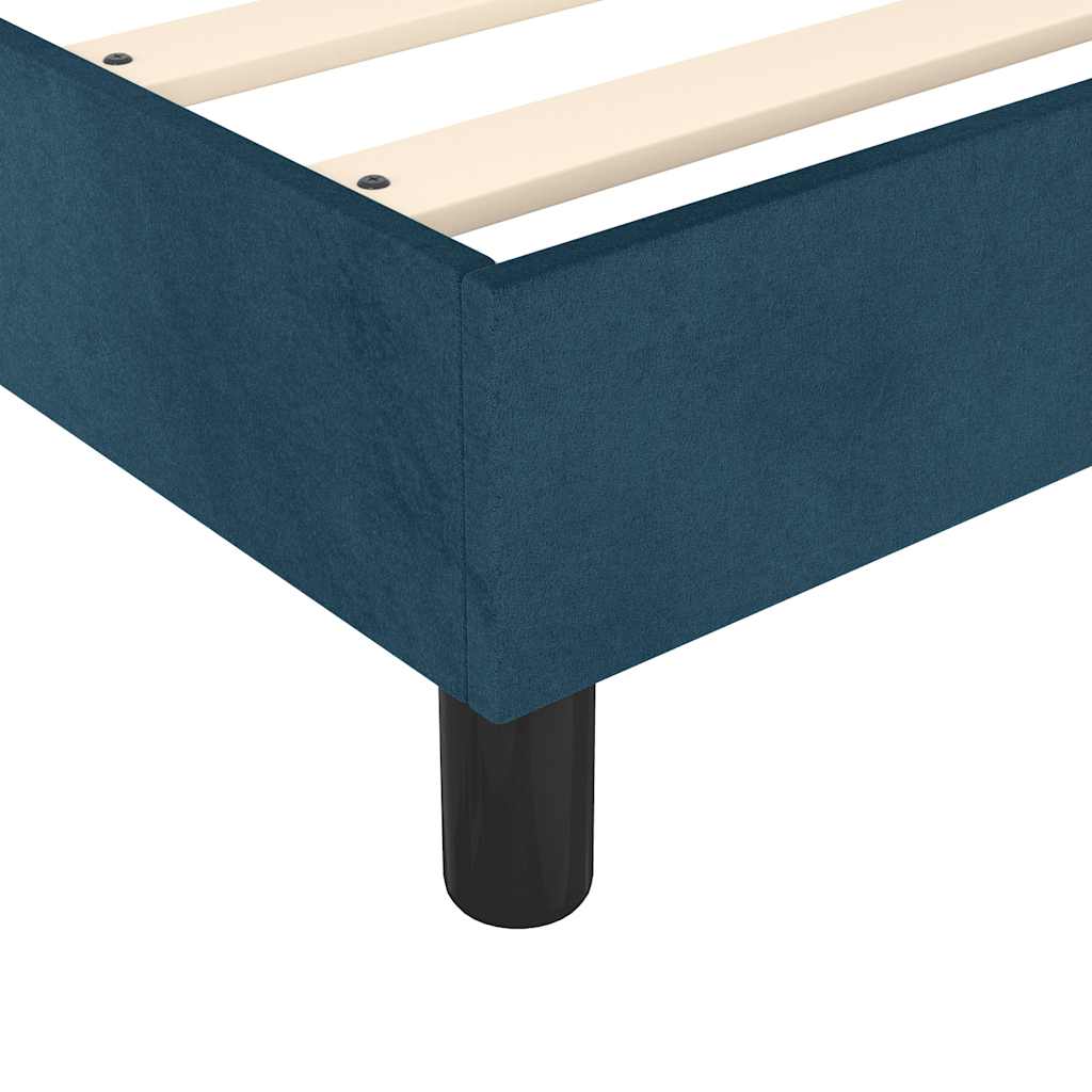 vidaXL Κρεβάτι Boxspring με Στρώμα Σκούρο Μπλε 180x200 εκ. Βελούδινο