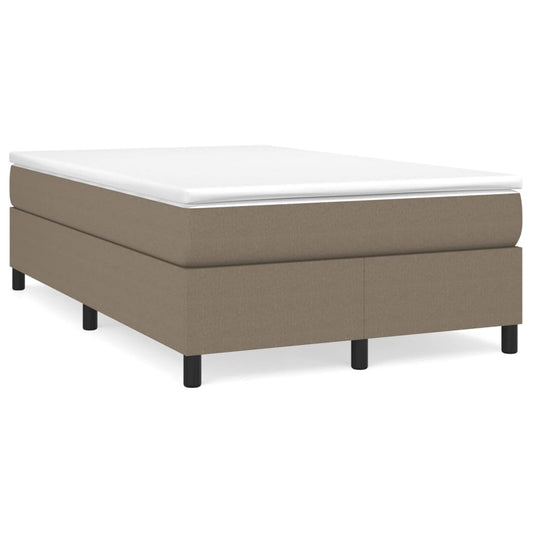vidaXL Κρεβάτι Boxspring με Στρώμα Taupe 120x200 εκ. Υφασμάτινο