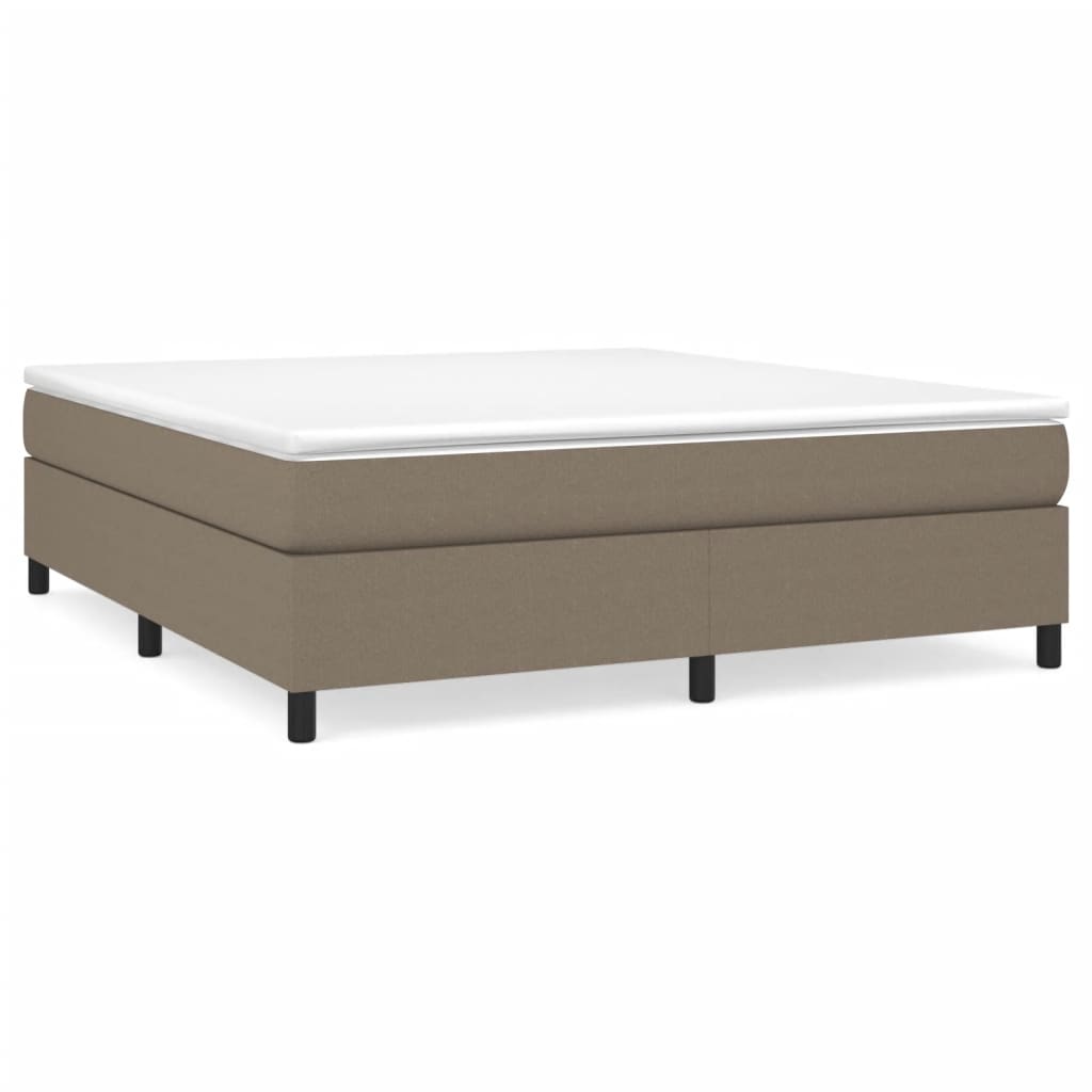 vidaXL Κρεβάτι Boxspring με Στρώμα Taupe 160x200 εκ. Υφασμάτινο