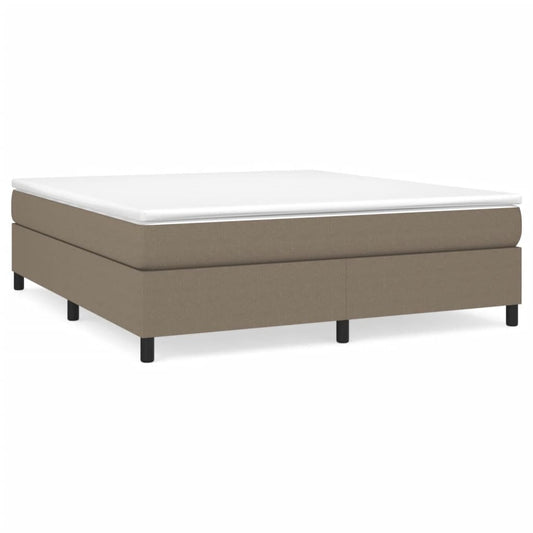 vidaXL Κρεβάτι Boxspring με Στρώμα Taupe 160x200 εκ. Υφασμάτινο