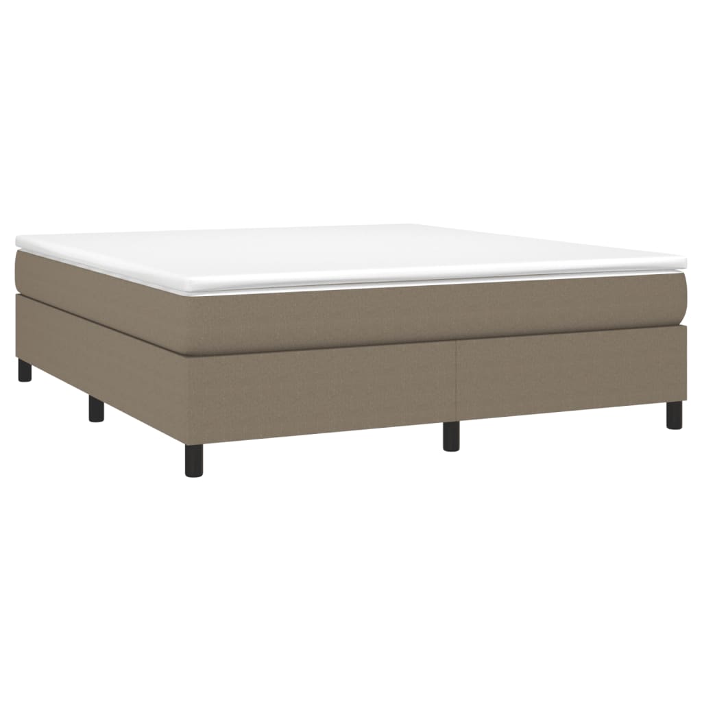 vidaXL Κρεβάτι Boxspring με Στρώμα Taupe 160x200 εκ. Υφασμάτινο