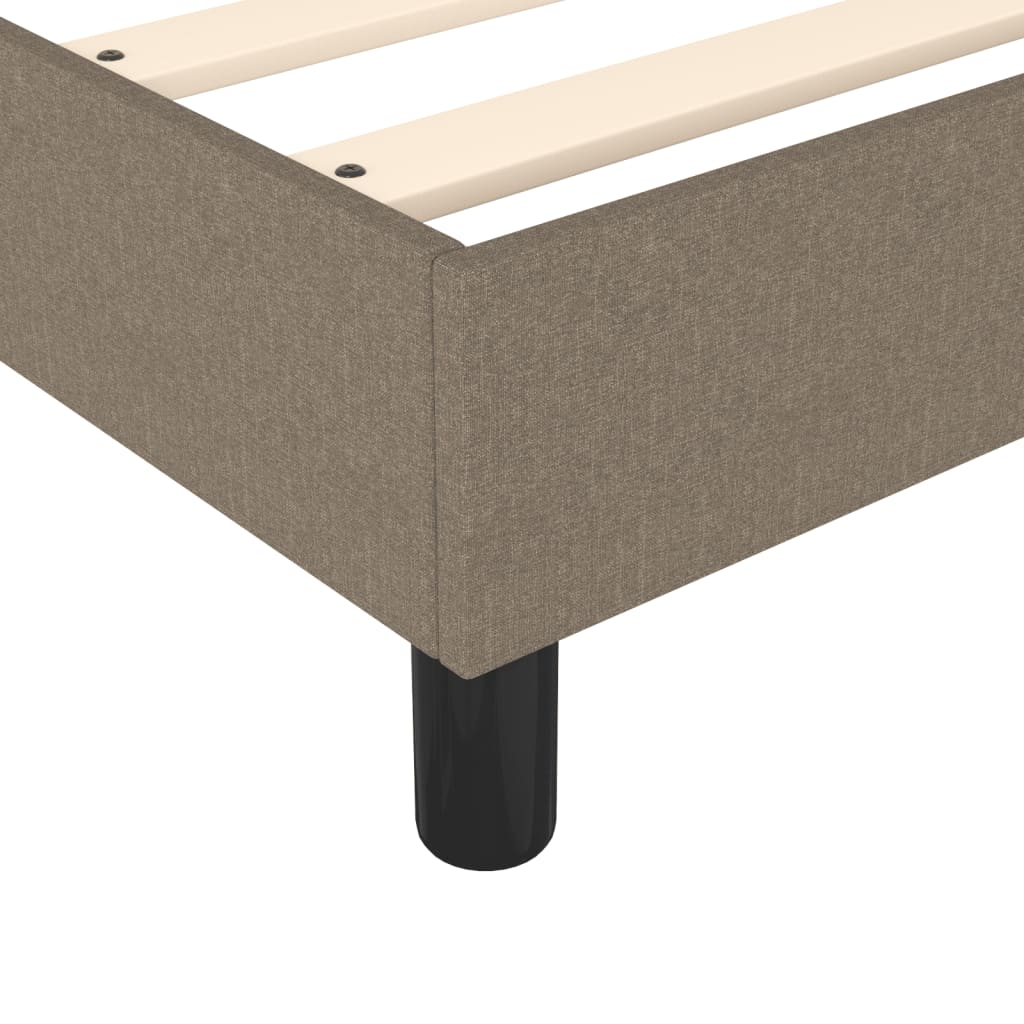 vidaXL Κρεβάτι Boxspring με Στρώμα Taupe 160x200 εκ. Υφασμάτινο