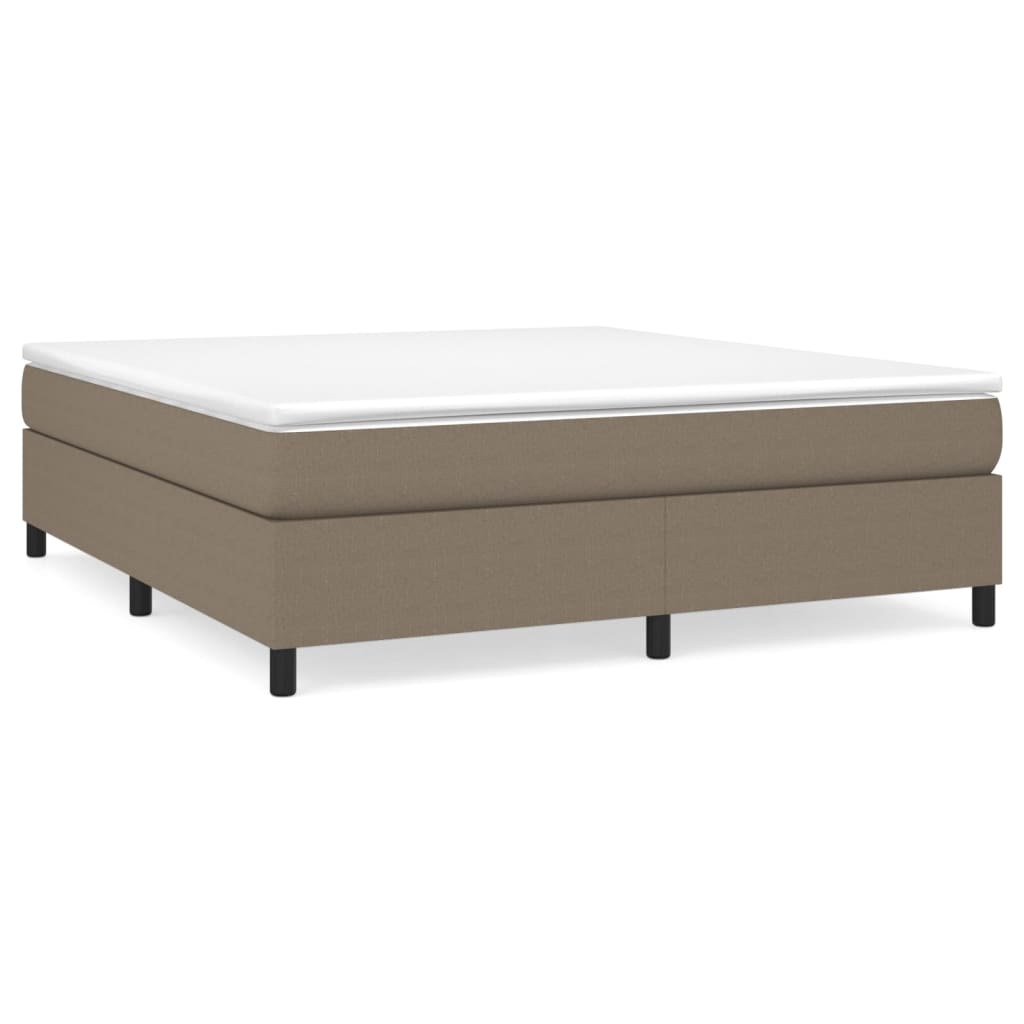 vidaXL Κρεβάτι Boxspring με Στρώμα Taupe 180x200 εκ. Υφασμάτινο