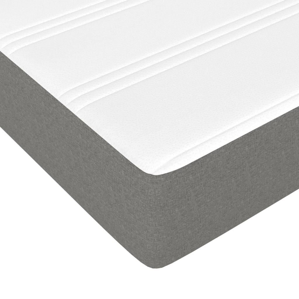 vidaXL Κρεβάτι Boxspring με Στρώμα Σκούρο Γκρι 80x200 εκ. Υφασμάτινο
