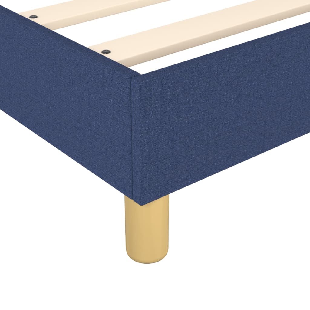 vidaXL Κρεβάτι Boxspring με Στρώμα Μπλε 120x200 εκ. Υφασμάτινο