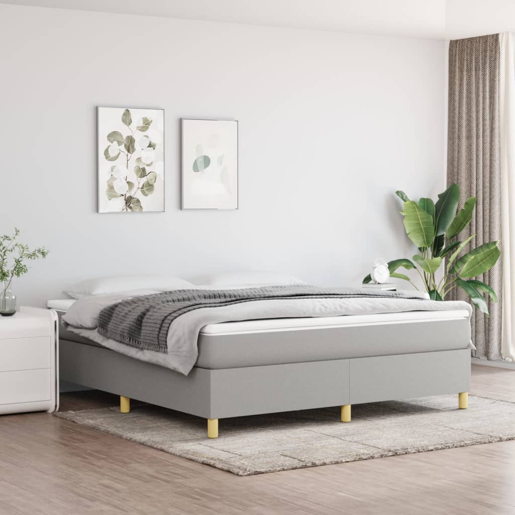 vidaXL Κρεβάτι Boxspring με Στρώμα Αν. Πράσινο 160x200εκ Υφασμάτινο