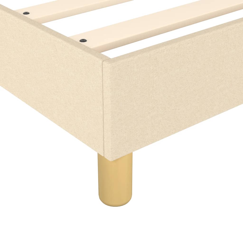 vidaXL Κρεβάτι Boxspring με Στρώμα Κρεμ 160x200 εκ. Υφασμάτινο