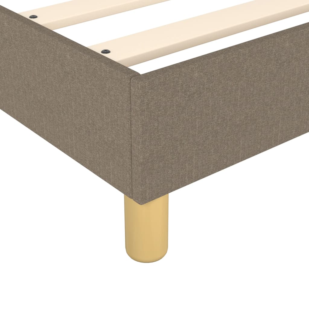 vidaXL Κρεβάτι Boxspring με Στρώμα Taupe 180x200 εκ. Υφασμάτινο