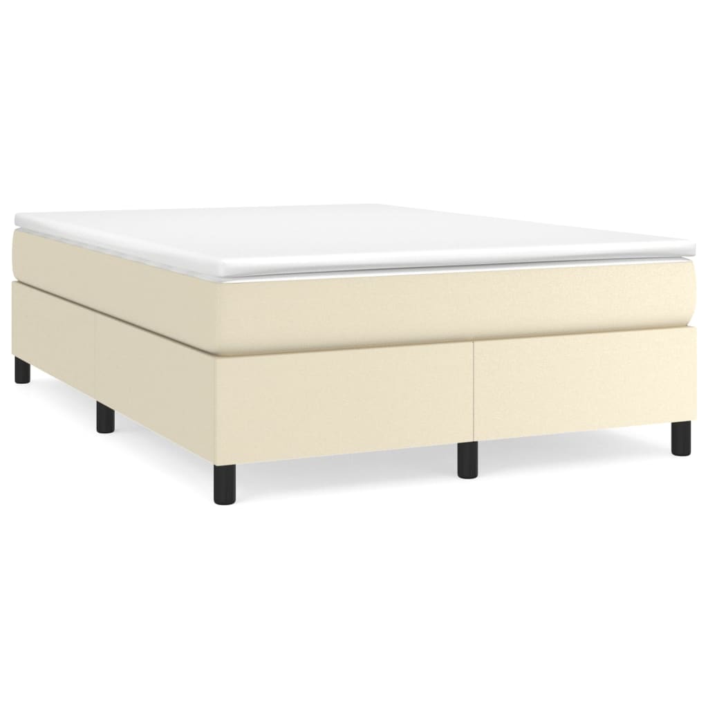 vidaXL Κρεβάτι Boxspring με Στρώμα Κρεμ 180x200 εκ. Συνθετικό Δέρμα