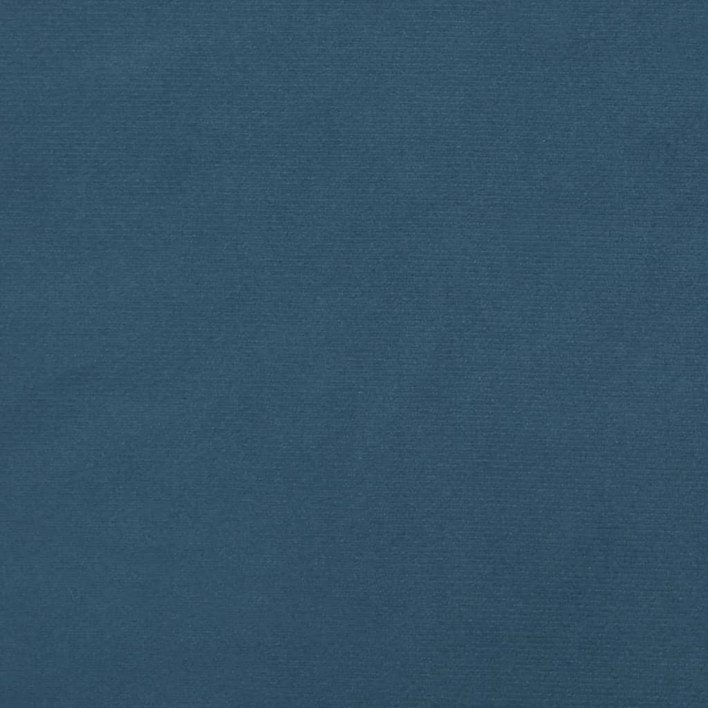 vidaXL Κρεβάτι Boxspring με Στρώμα Σκούρο Μπλε 90x200 εκ. Βελούδινο