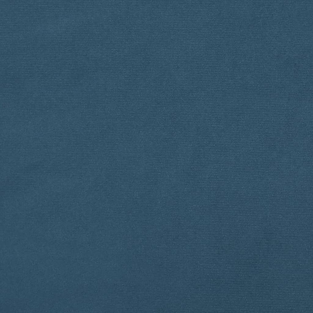 vidaXL Κρεβάτι Boxspring με Στρώμα Σκούρο Μπλε 120x200 εκ. Βελούδινο