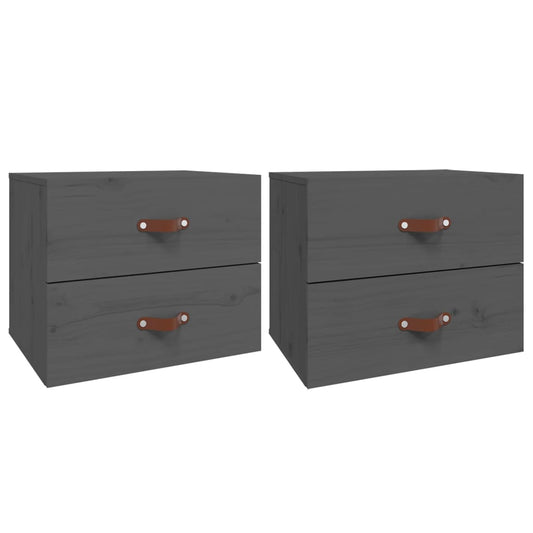 vidaXL Κομοδίνα Επιτοίχια 2 τεμ. Γκρι Sonoma 50 x 36 x 40 εκ.