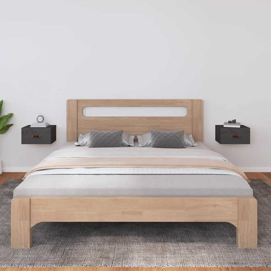 vidaXL Κομοδίνα Επιτοίχια 2 τεμ. Γκρι 40 x 29,5 x 22 εκ.