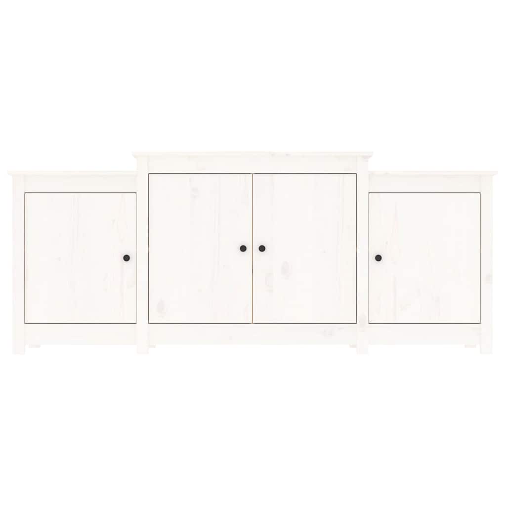 vidaXL Μπουφές Λευκός 164 x 37 x 68 εκ. από Μασίφ Ξύλο Πεύκου