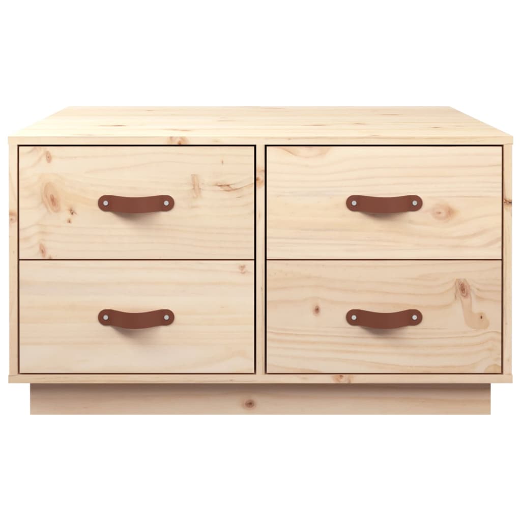 vidaXL Τραπεζάκι Σαλονιού 80 x 80 x 45 εκ. από Μασίφ Ξύλο Πεύκου