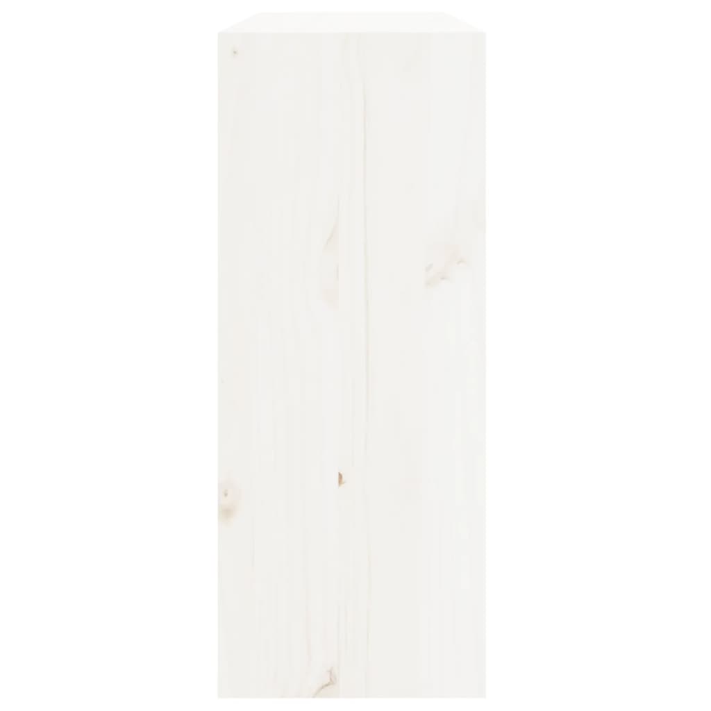 vidaXL Κάβα Κρασιών Λευκό 62 x 25 x 62 εκ. από Μασίφ Ξύλο Πεύκου