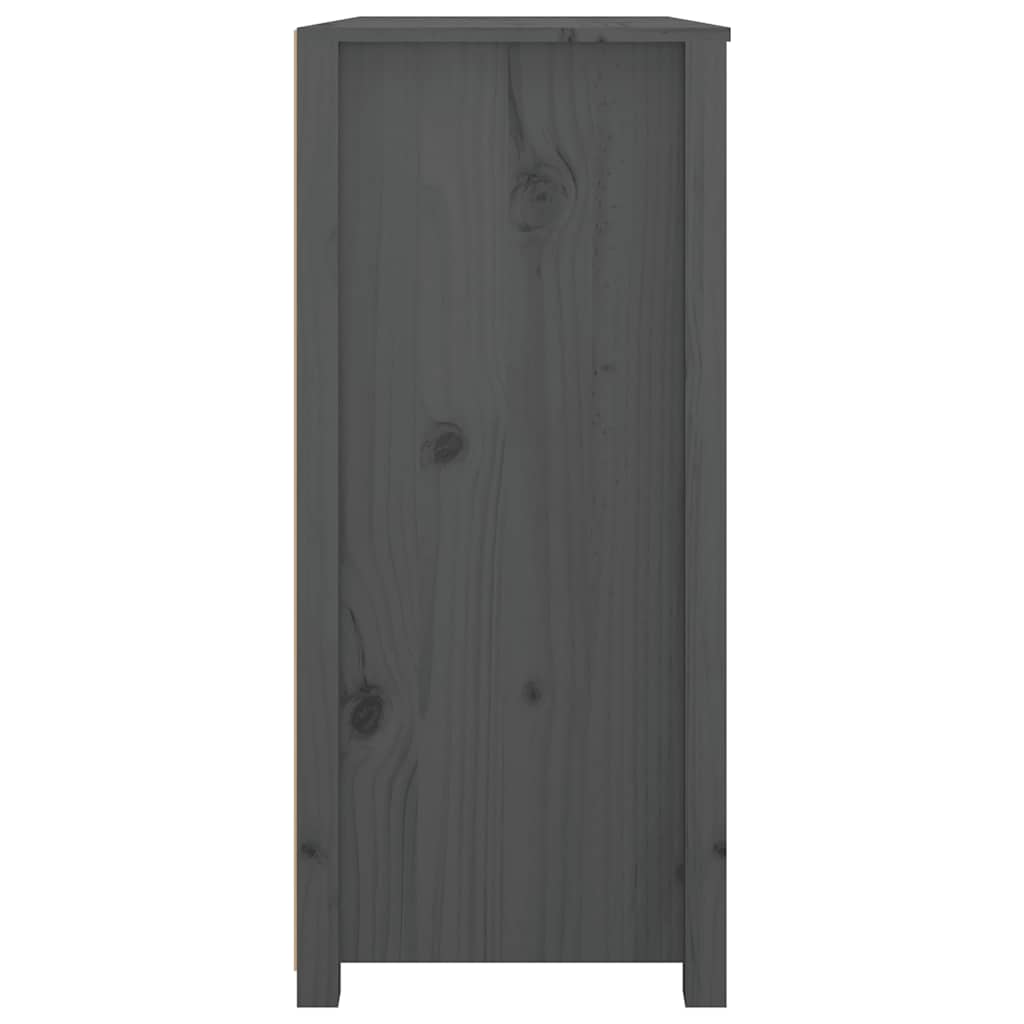vidaXL Βοηθητικό Ντουλάπι Γκρι 100x40x90 εκ. από Μασίφ Ξύλο Πεύκου
