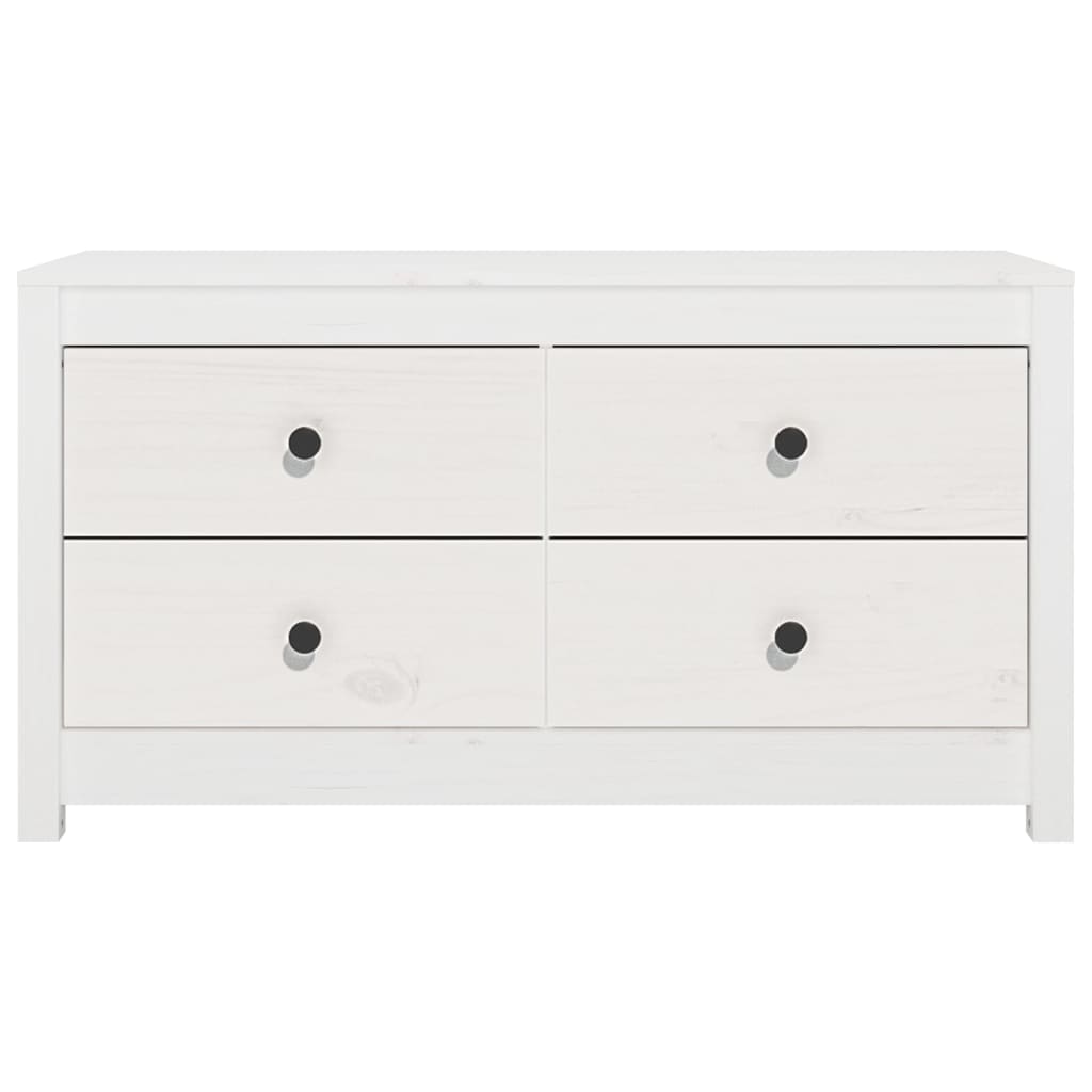 vidaXL Βοηθητικό Ντουλάπι Λευκό 100x40x54 εκ. από Μασίφ Ξύλο Πεύκου