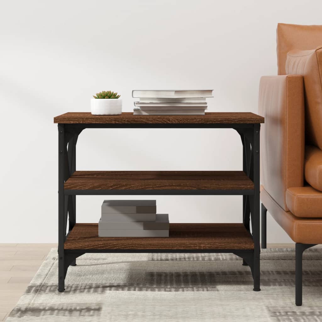 vidaXL Βοηθητικό Τραπέζι Καφέ Δρυς 55x38x45 εκ. Επεξεργασμένο Ξύλο