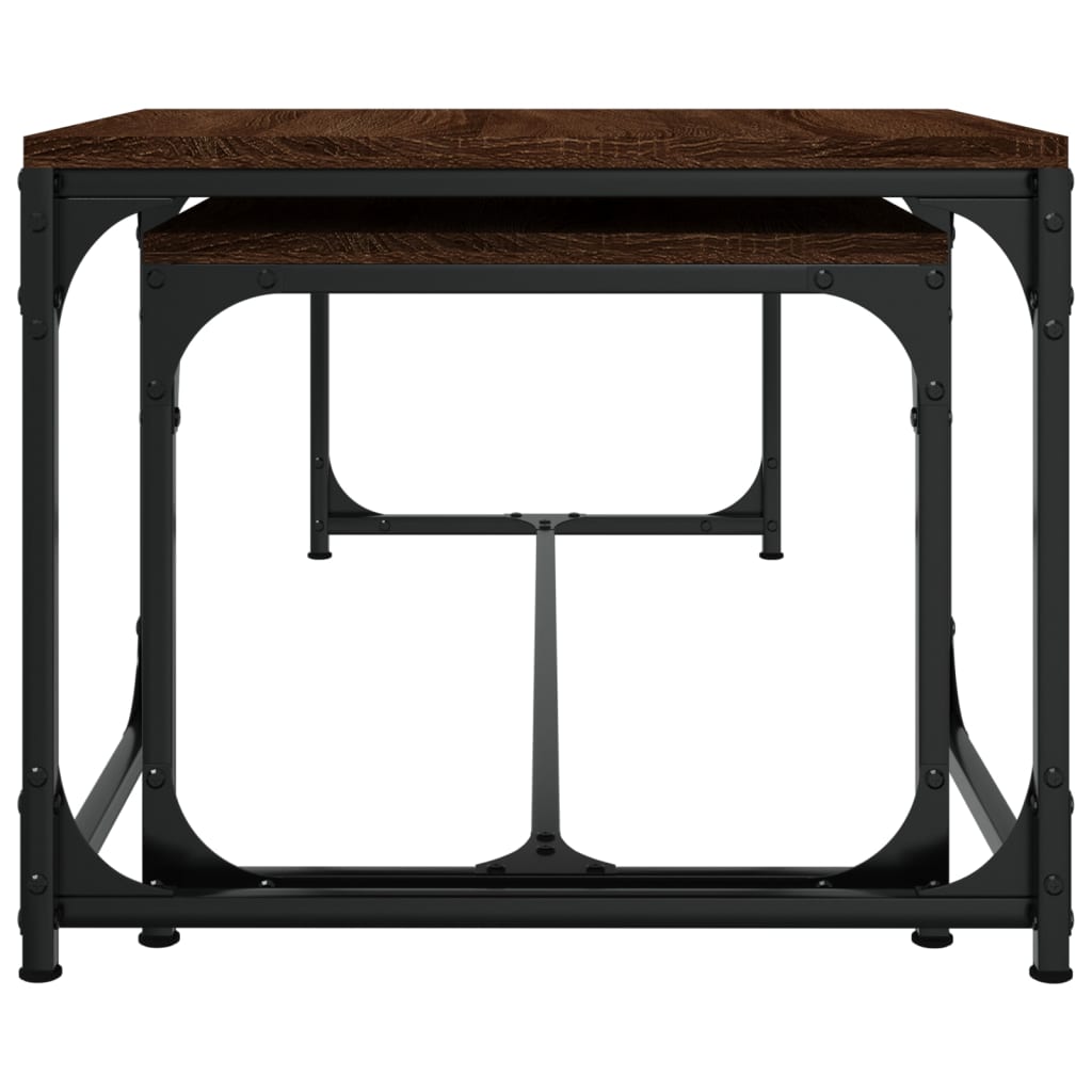 vidaXL Τραπεζάκια Σαλονιού 2 τεμ Brown Oak Επεξ. Ξύλο