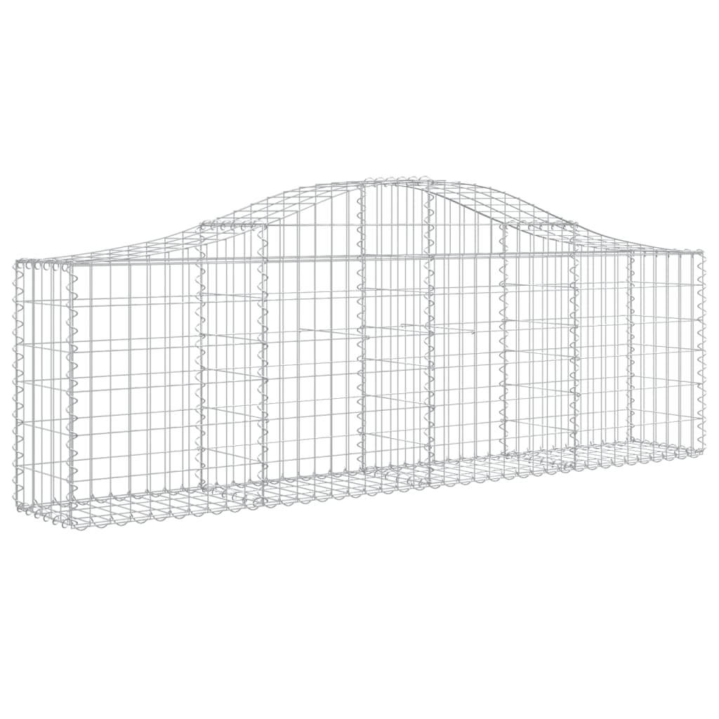 vidaXL Συρματοκιβώτια Τοξωτά 11 τεμ. 200x30x60/80 εκ. Γαλβαν. Ατσάλι