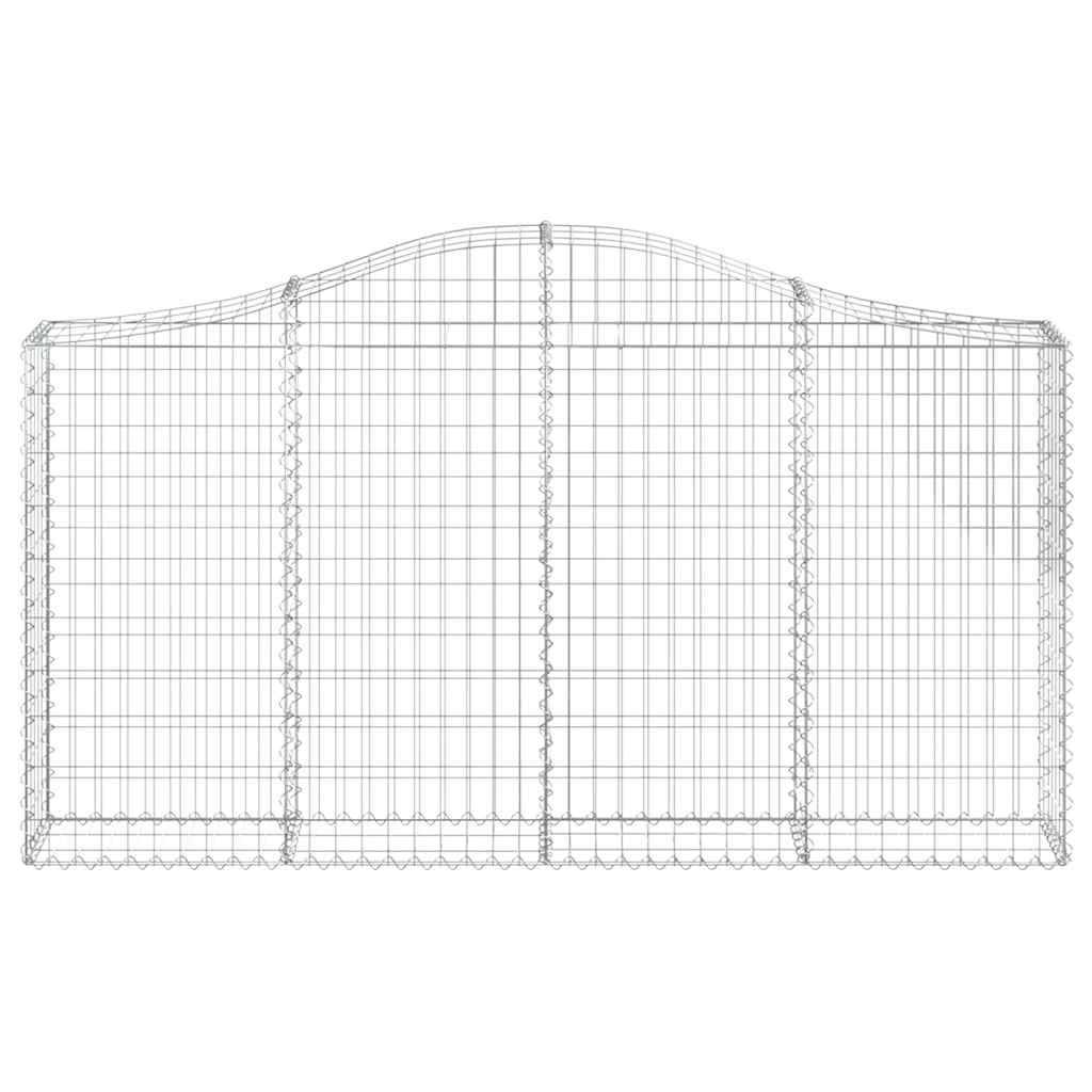 vidaXL Συρματοκιβώτια Τοξωτά 12 τεμ. 200x30x100/120 εκ. Γαλβαν. Ατσάλι