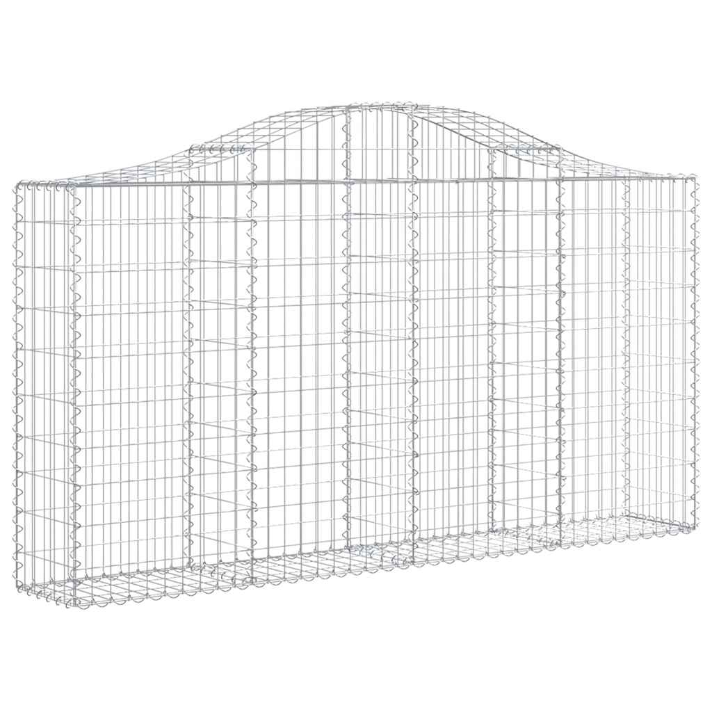 vidaXL Συρματοκιβώτια Τοξωτά 13 τεμ. 200x30x100/120 εκ. Γαλβαν. Ατσάλι