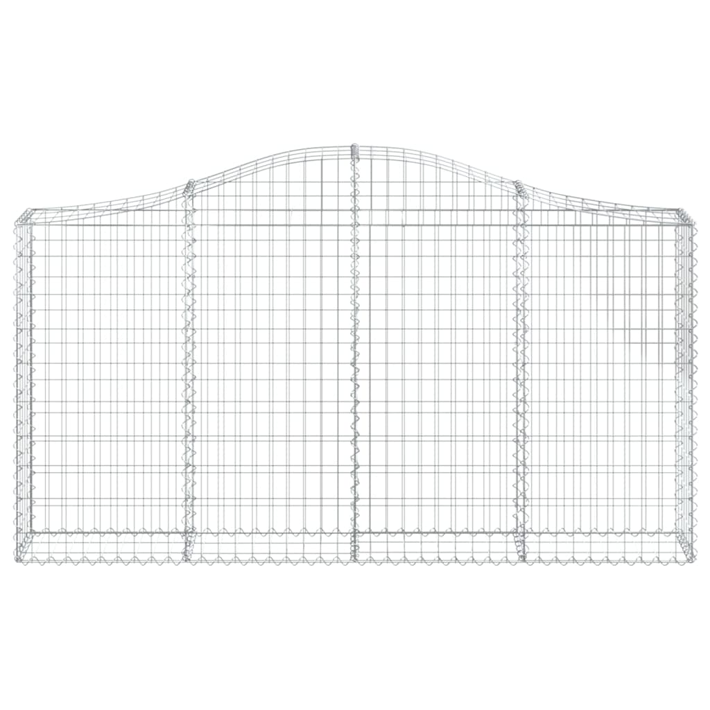 vidaXL Συρματοκιβώτια Τοξωτά 15 τεμ. 200x30x100/120 εκ. Γαλβαν. Ατσάλι