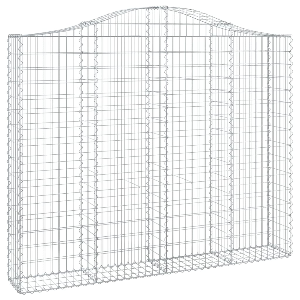 vidaXL Συρματοκιβώτια Τοξωτά 2 τεμ. 200x30x160/180 εκ. Γαλβαν. Ατσάλι