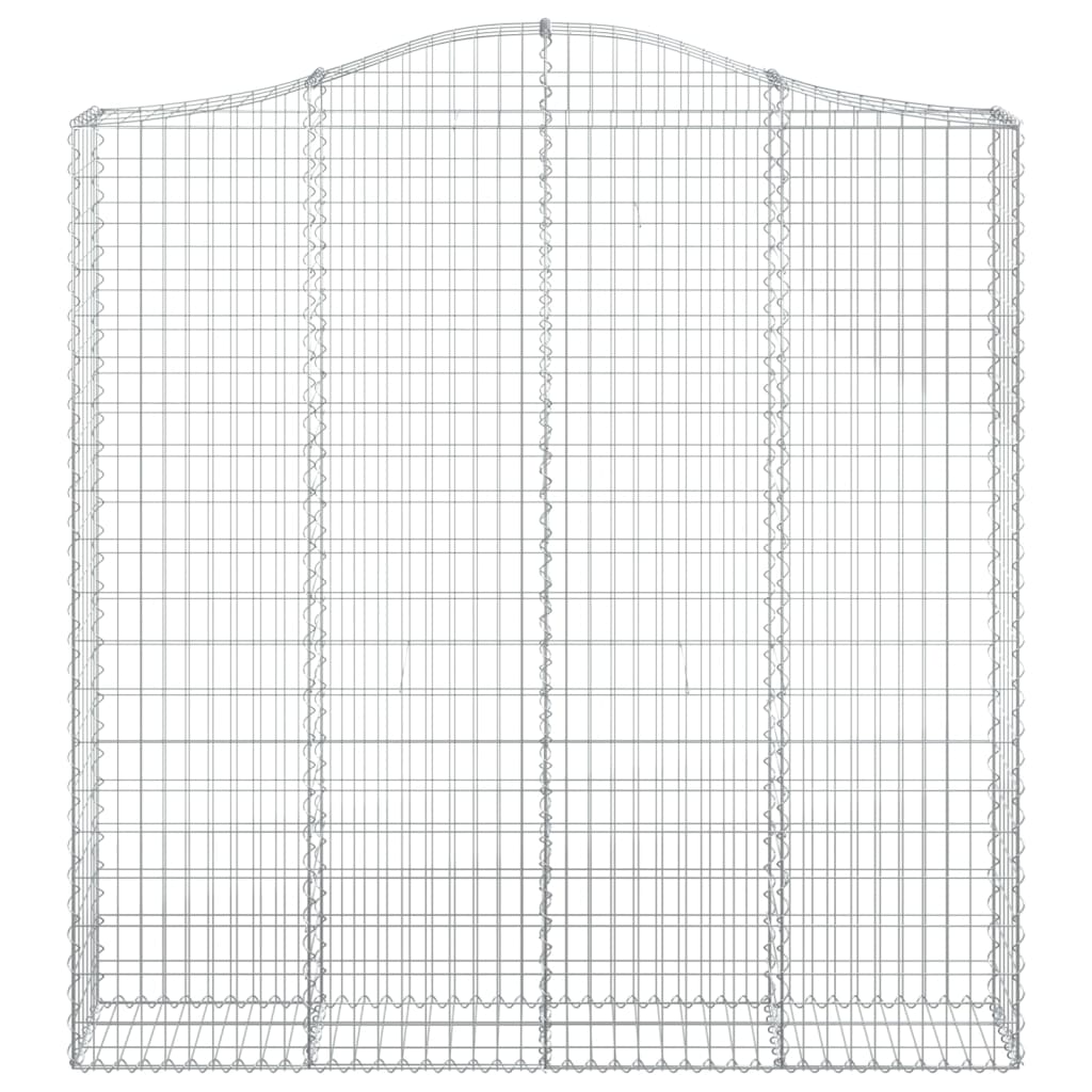 vidaXL Συρματοκιβώτια Τοξωτά 6 τεμ. 200x30x200/220 εκ. Γαλβαν. Ατσάλι