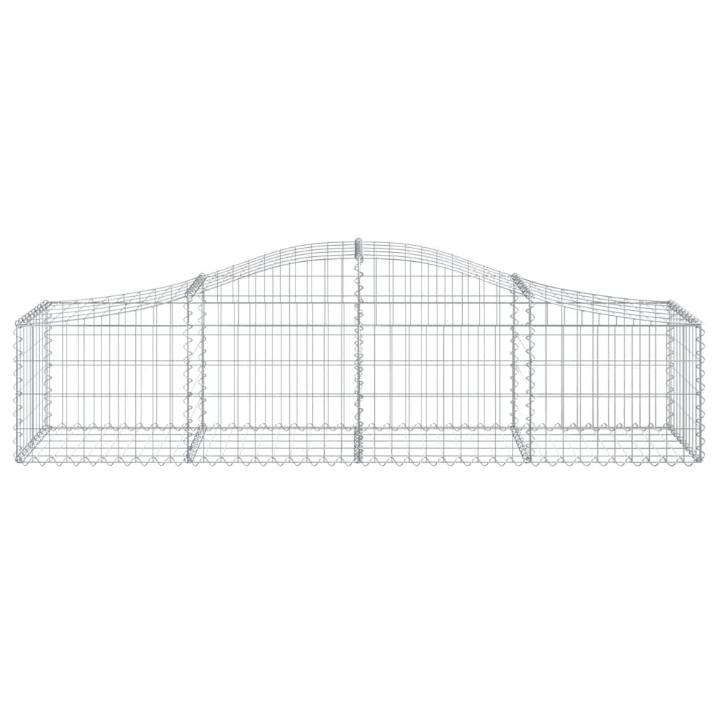 vidaXL Συρματοκιβώτια Τοξωτά 15 τεμ. 200x50x40/60 εκ. Γαλβαν. Ατσάλι