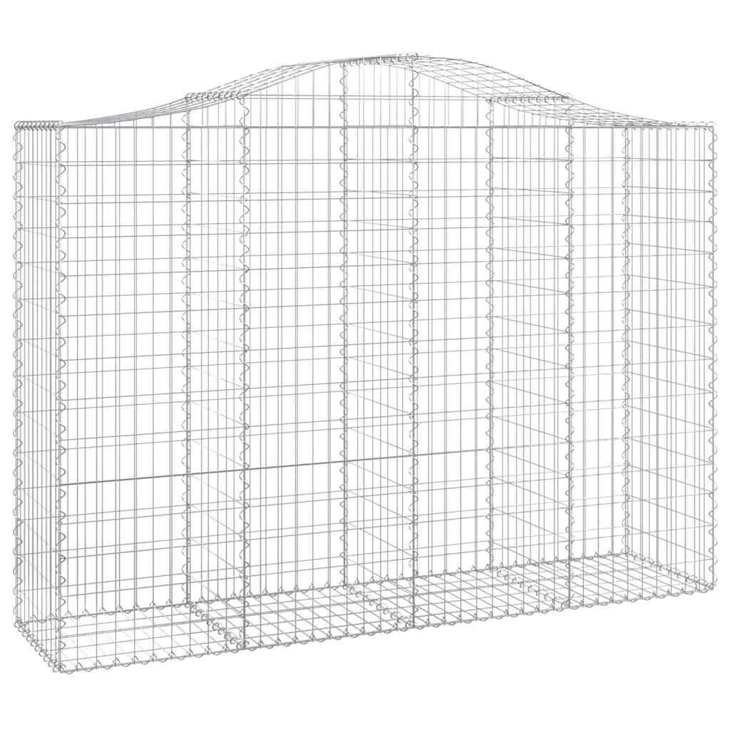 vidaXL Συρματοκιβώτια Τοξωτά 12 τεμ. 200x50x140/160 εκ. Γαλβαν. Ατσάλι
